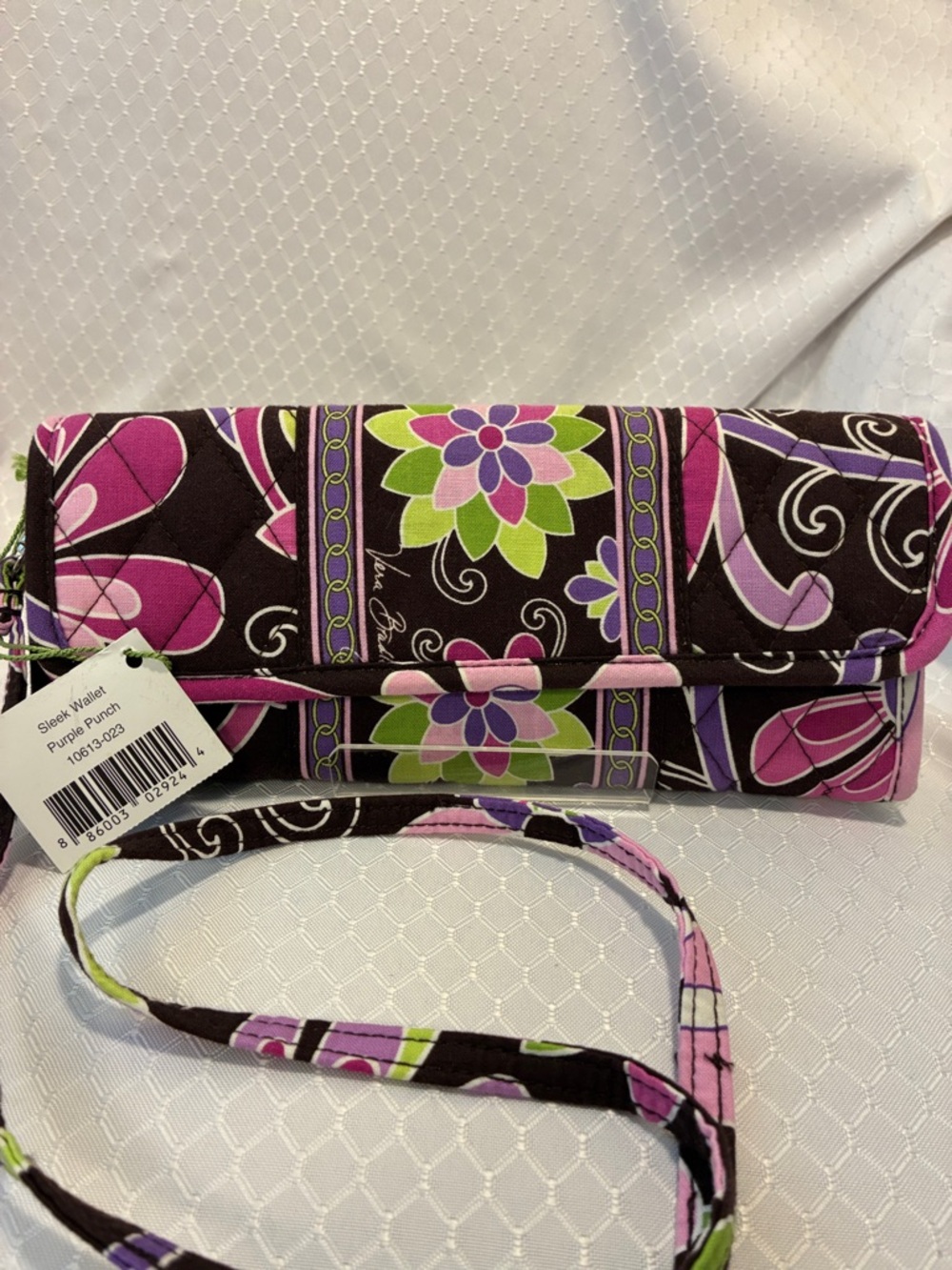 Vera Bradley Sleek Wallet in Purple Punch NWT